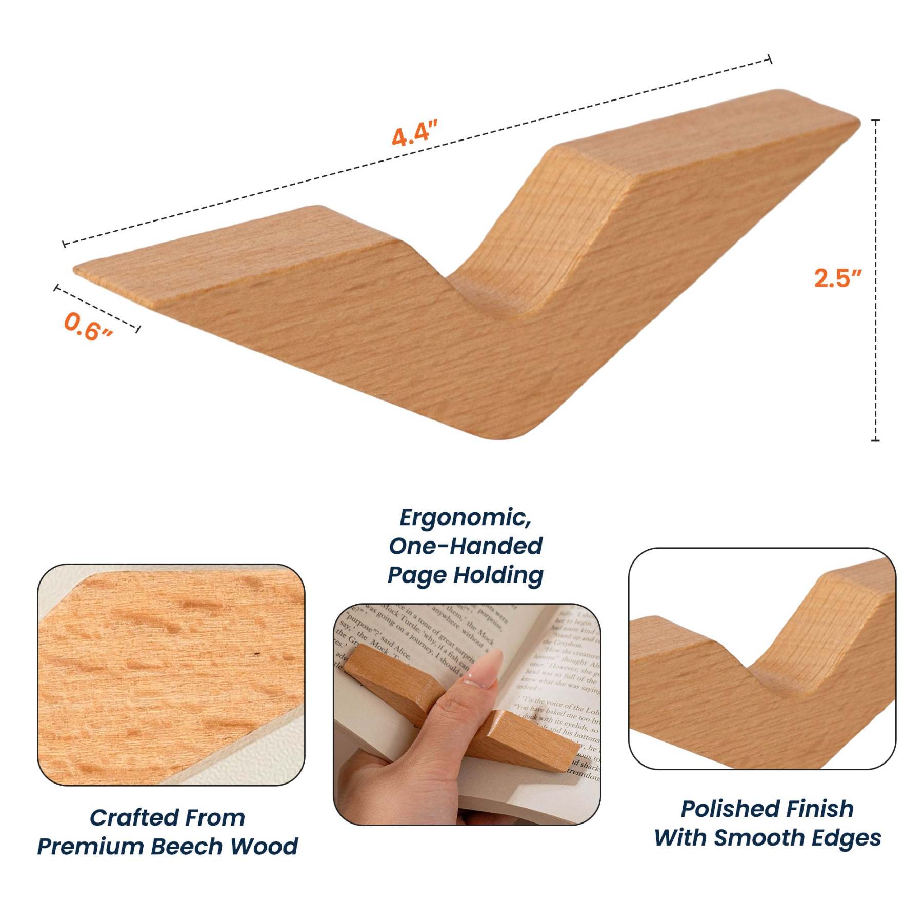 Head In The Clouds, Nose In A Book, Book Lover - Personalized Book Page Holder