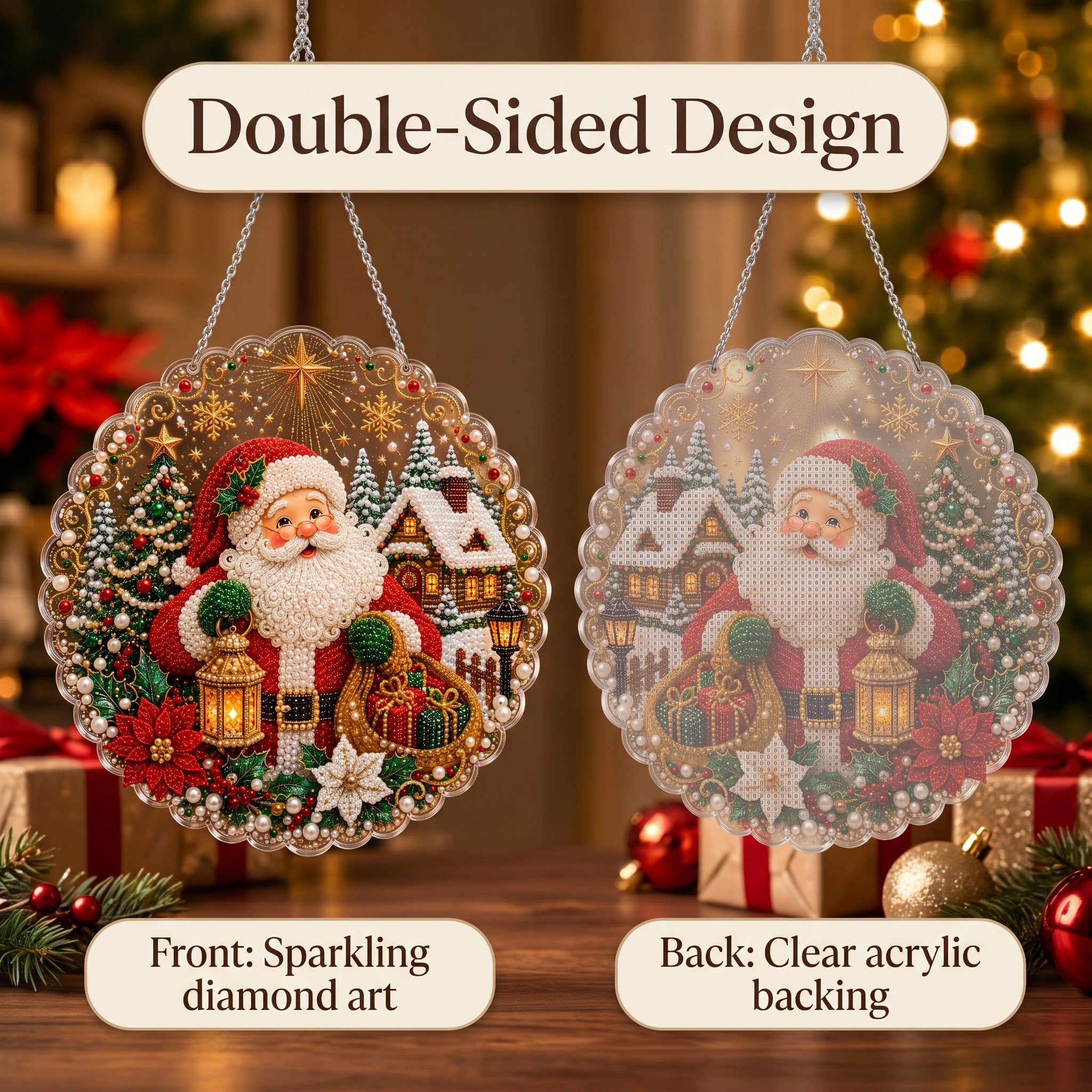  🎅✨DIY Christmas Pearl Diamond Art Hanging Ornament Kit