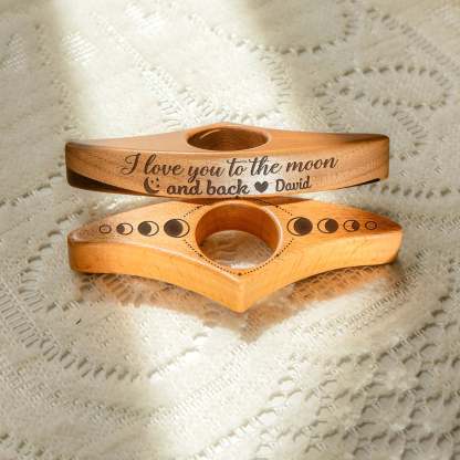 I Love You To The Moon And Back - Personalized Book Page Holder, Custom Page Holder, Book Lover Gift, Wooden Thumb Page Holder