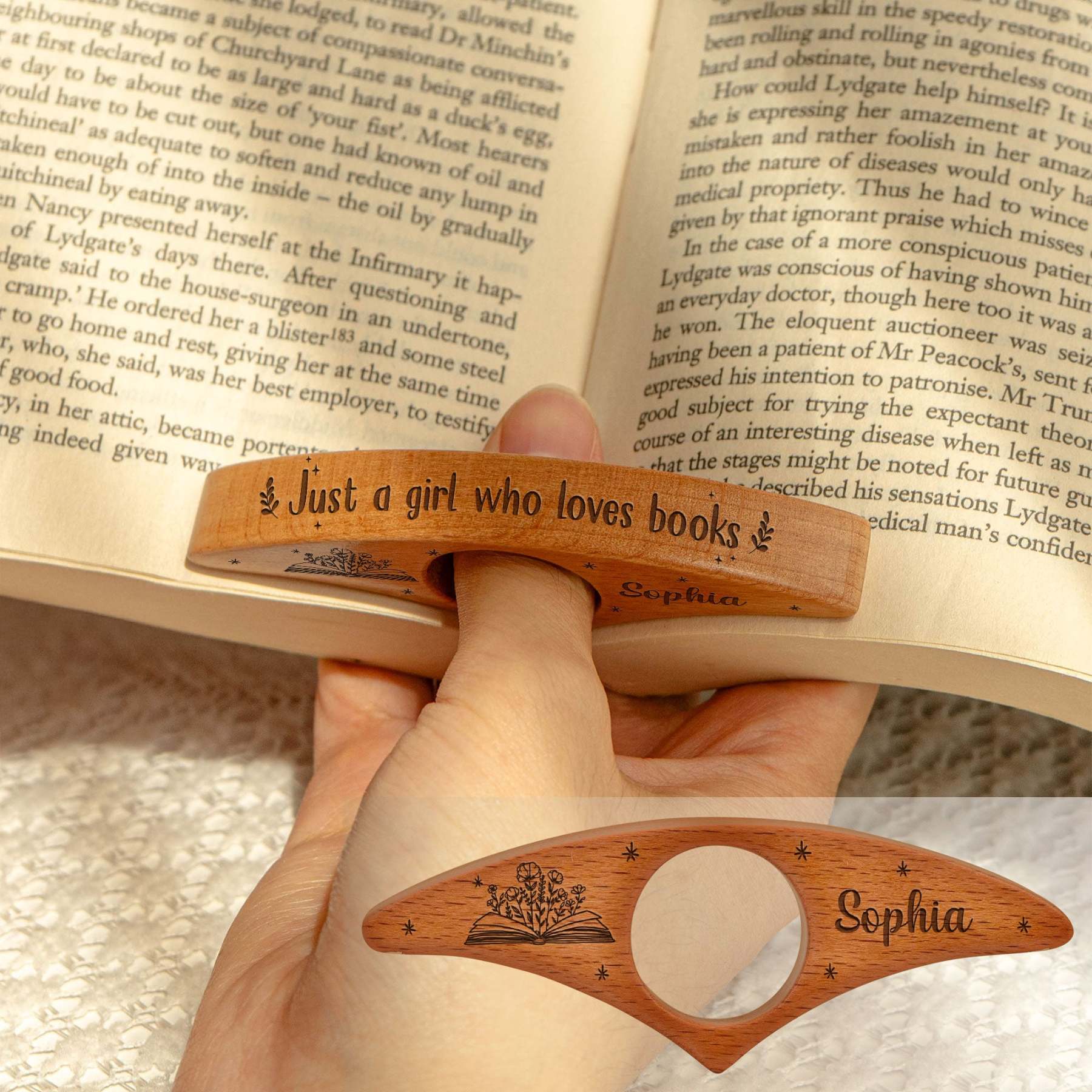 Just A Girl Who Loves Books - Personalized Book Page Holder