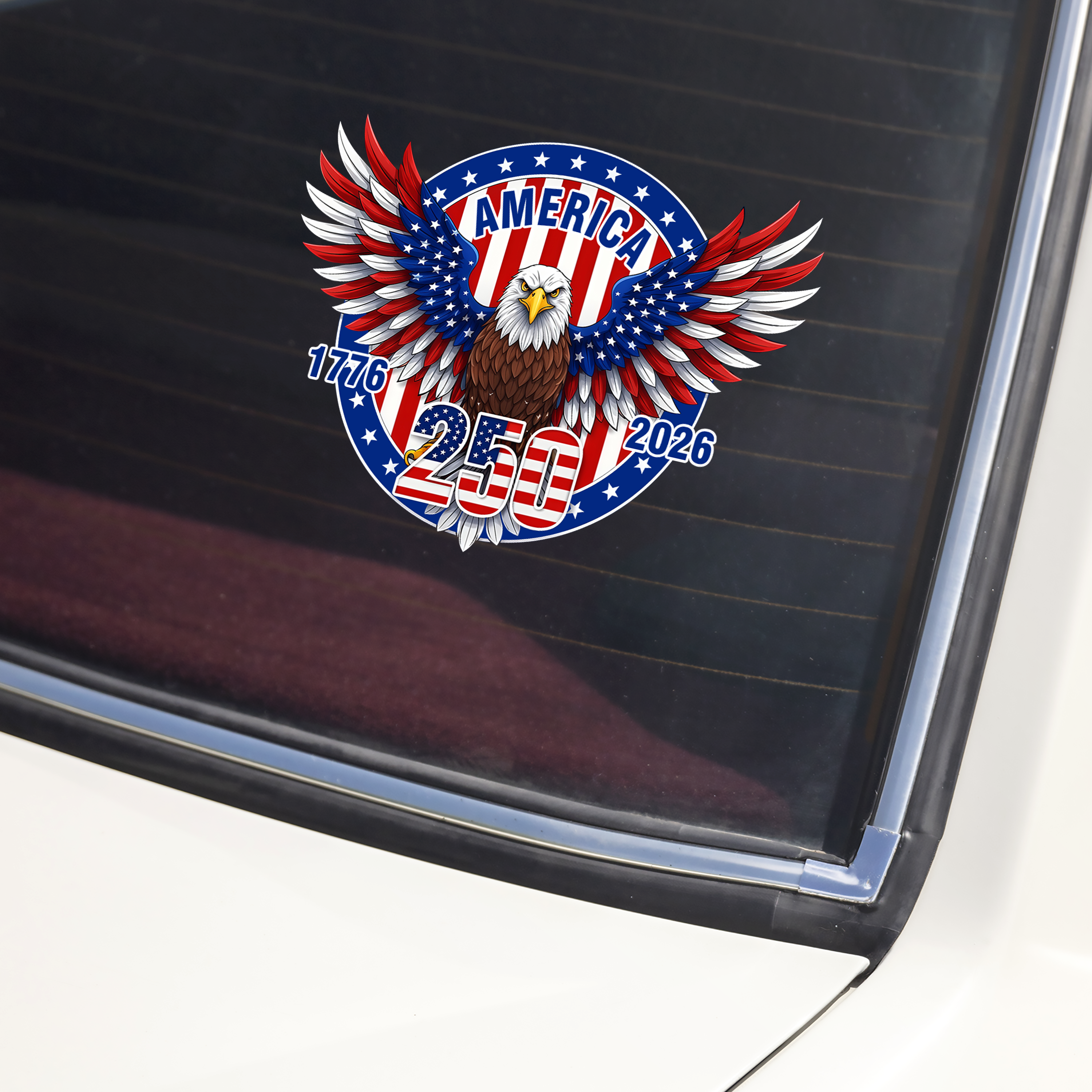 1776-2026 250 Years Birthday America Patriotic Car Window Decal Sticker HA75 920150