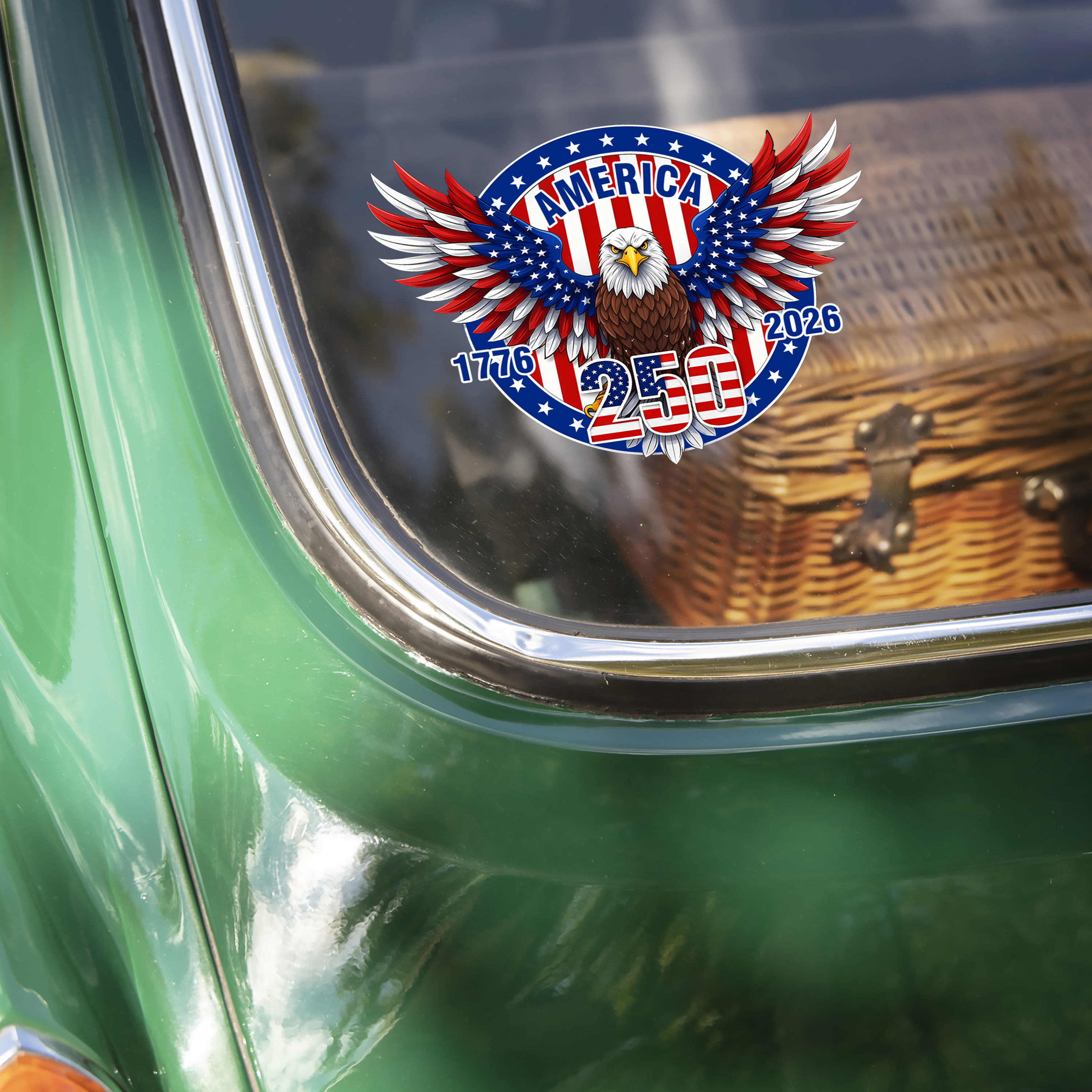 1776-2026 250 Years Birthday America Patriotic Car Window Decal Sticker HA75 920150