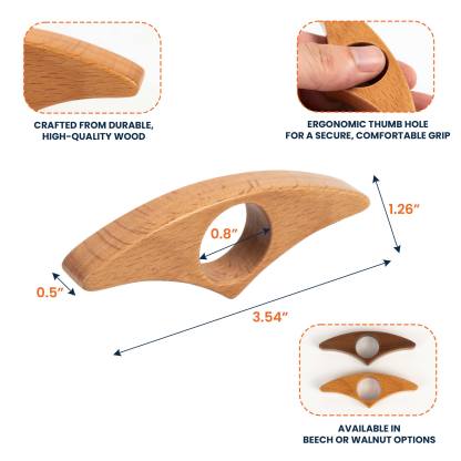 Personalized Book Page Holder Custom Thumb Book Page Holder for Reading Long Distance Friends Siblings Wooden Book Thumb Page Holder with Engraved Name/Logo