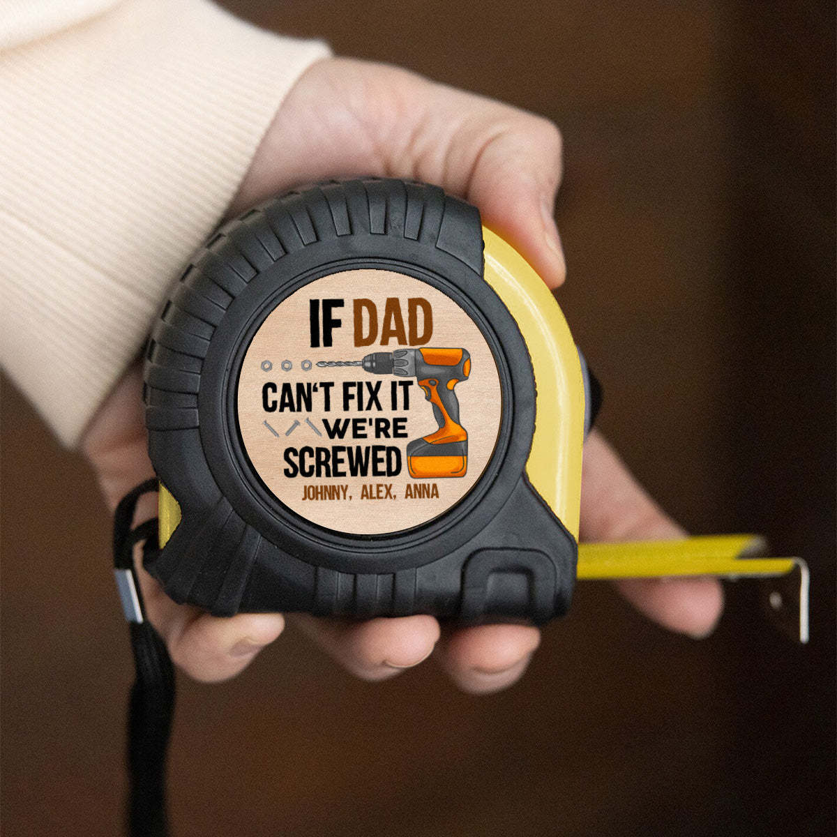 Daddy Fix It - Personalized Custom Tape Measure
