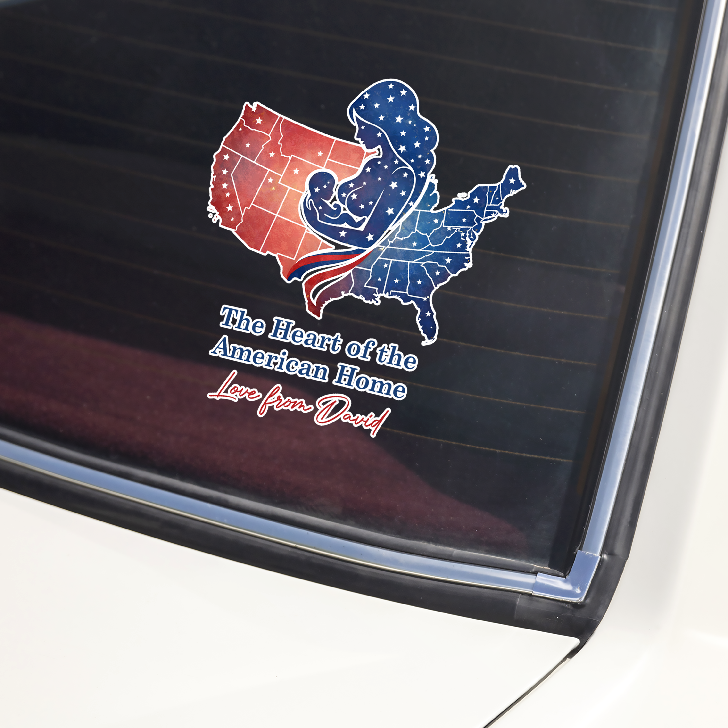 Custom Name The Heart Of The American Home Car Window Decal Sticker LM32 897859