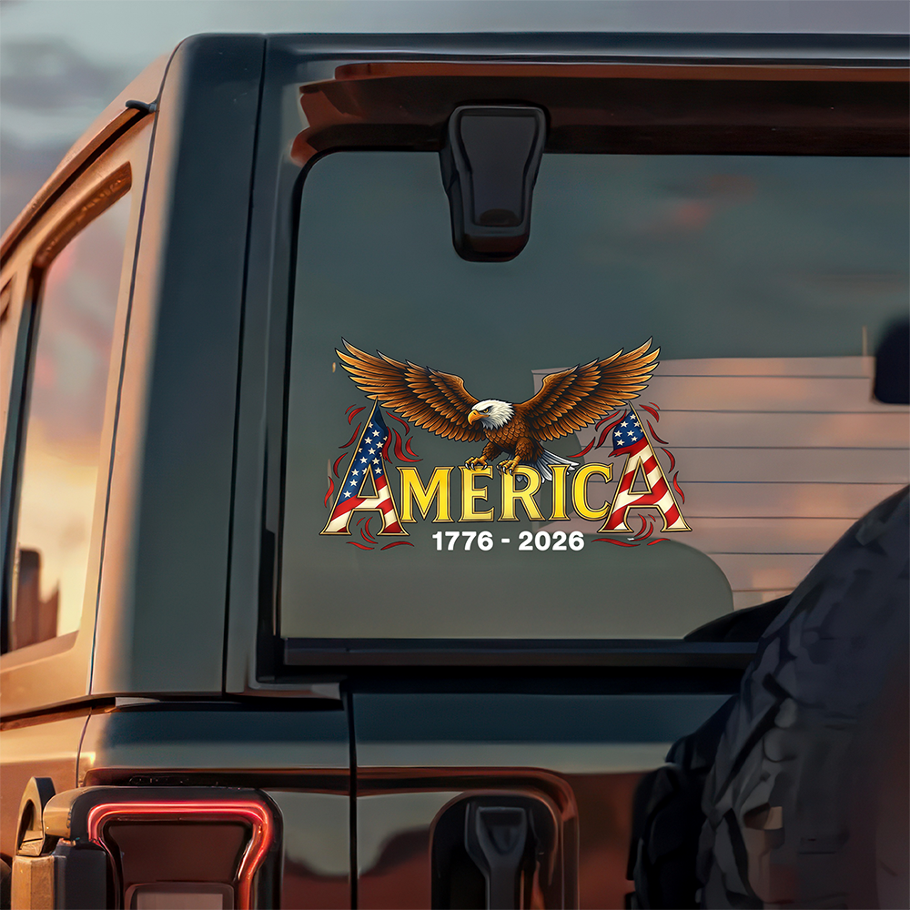 America 250th Anniversary Eagle 1776-2026 Car Window Decal Sticker HO82 901600