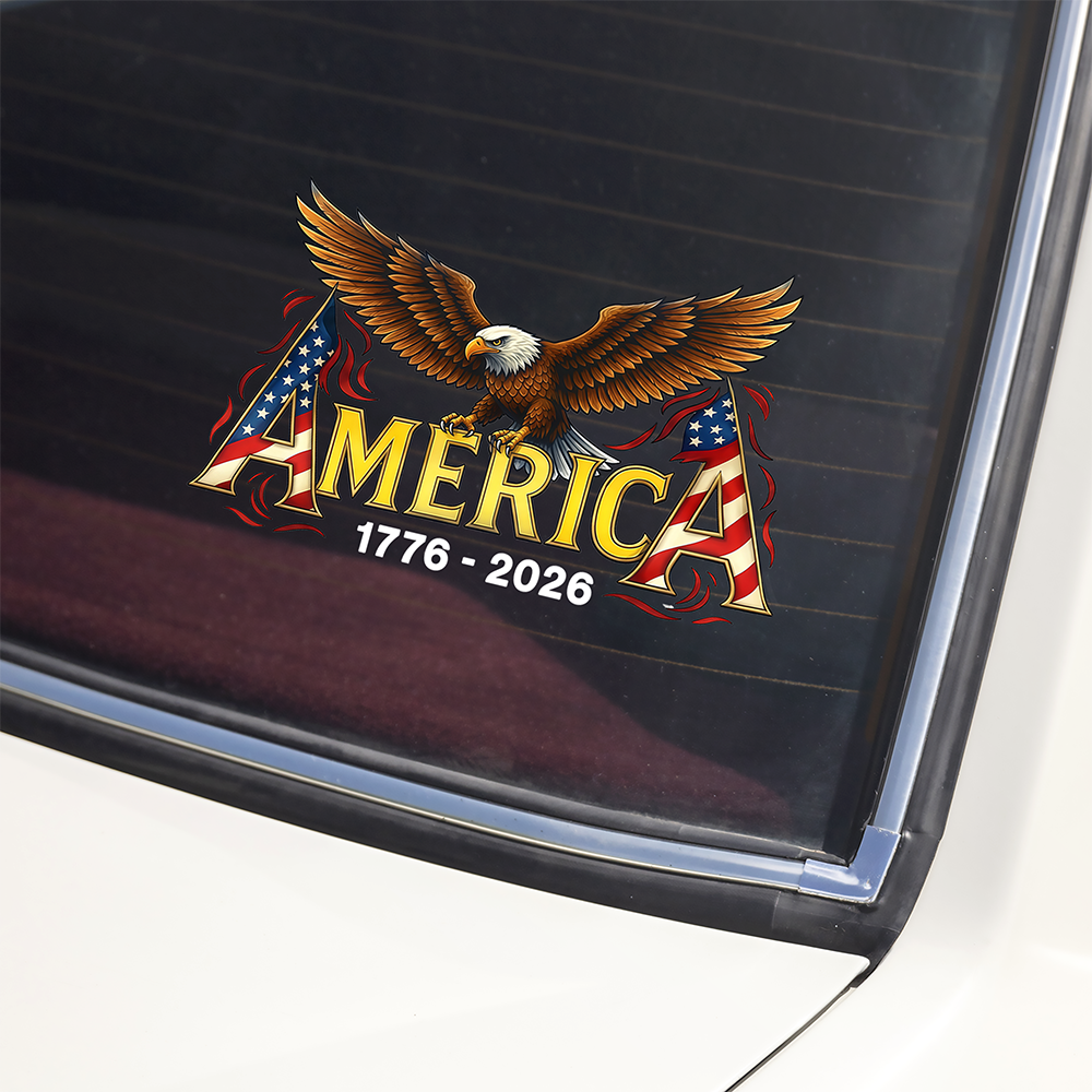 America 250th Anniversary Eagle 1776-2026 Car Window Decal Sticker HO82 901600