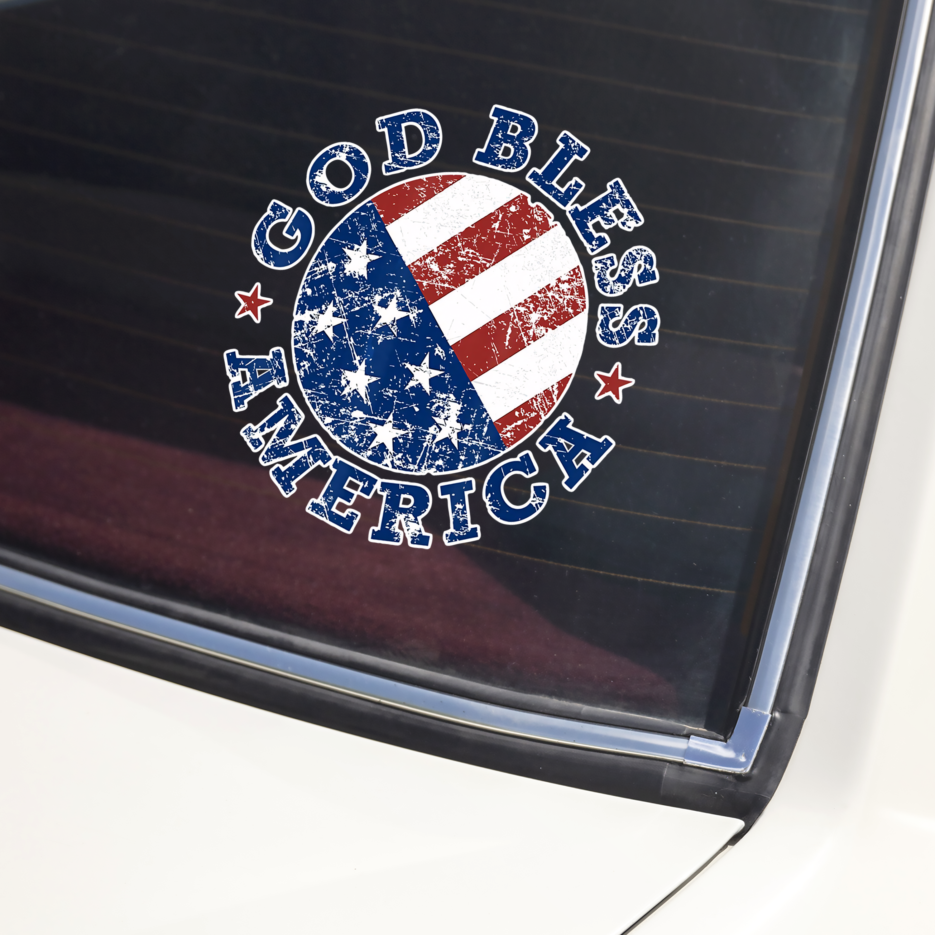 God Bless America US Flag Car Window Decal Sticker LM32 897815