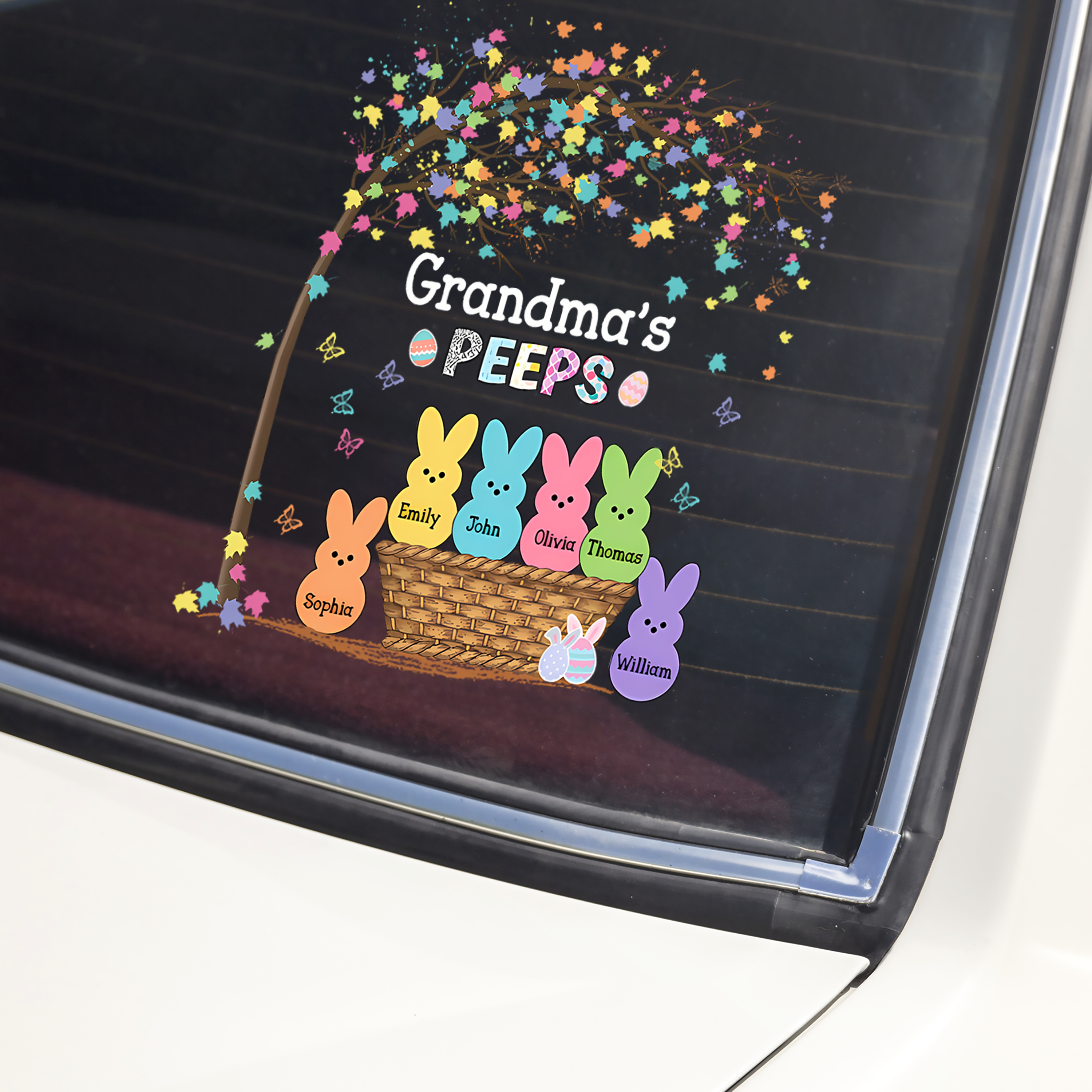 Custom Family Bunny Easter Car Window Decal Sticker Family Gift HA75 920026