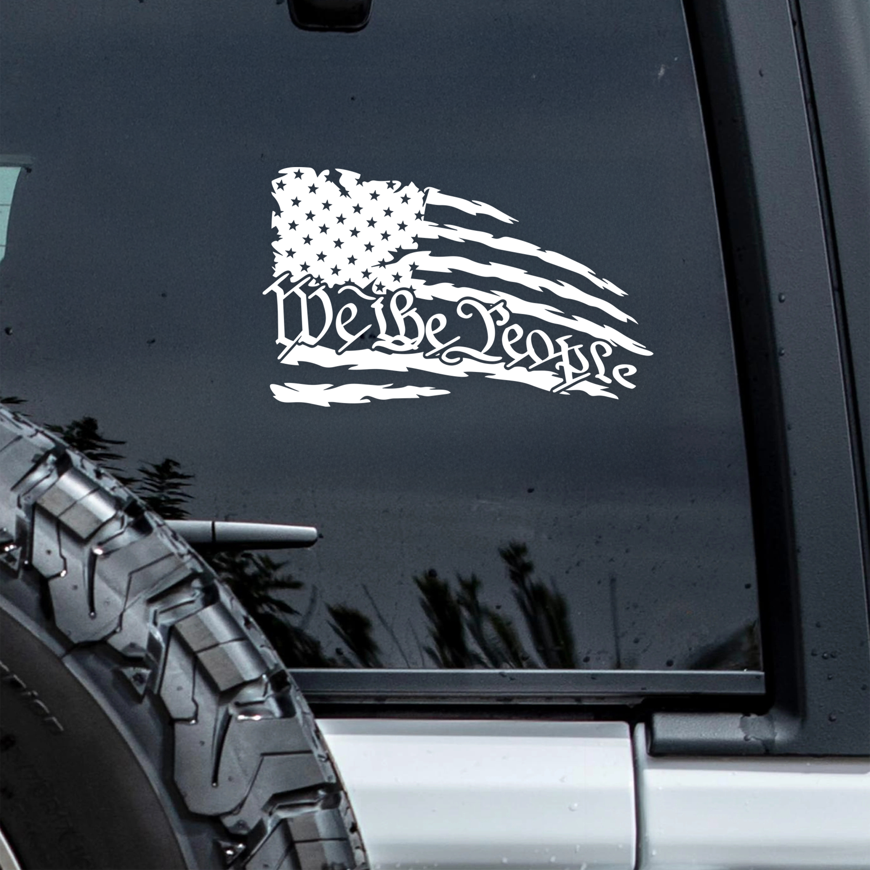 We The People American Flag Car Window Decal Sticker HA75 898986