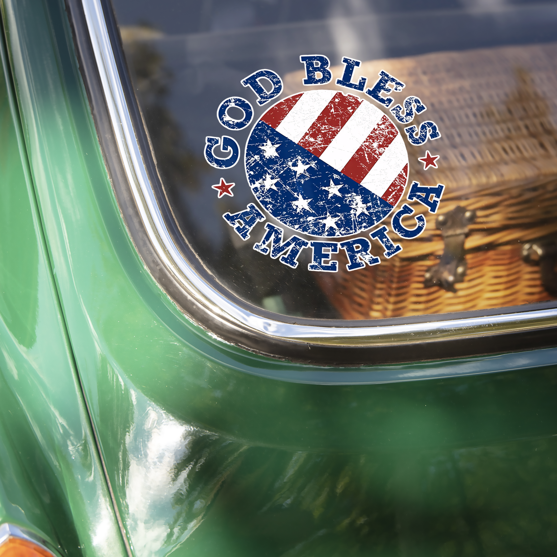 God Bless America US Flag Car Window Decal Sticker LM32 897815