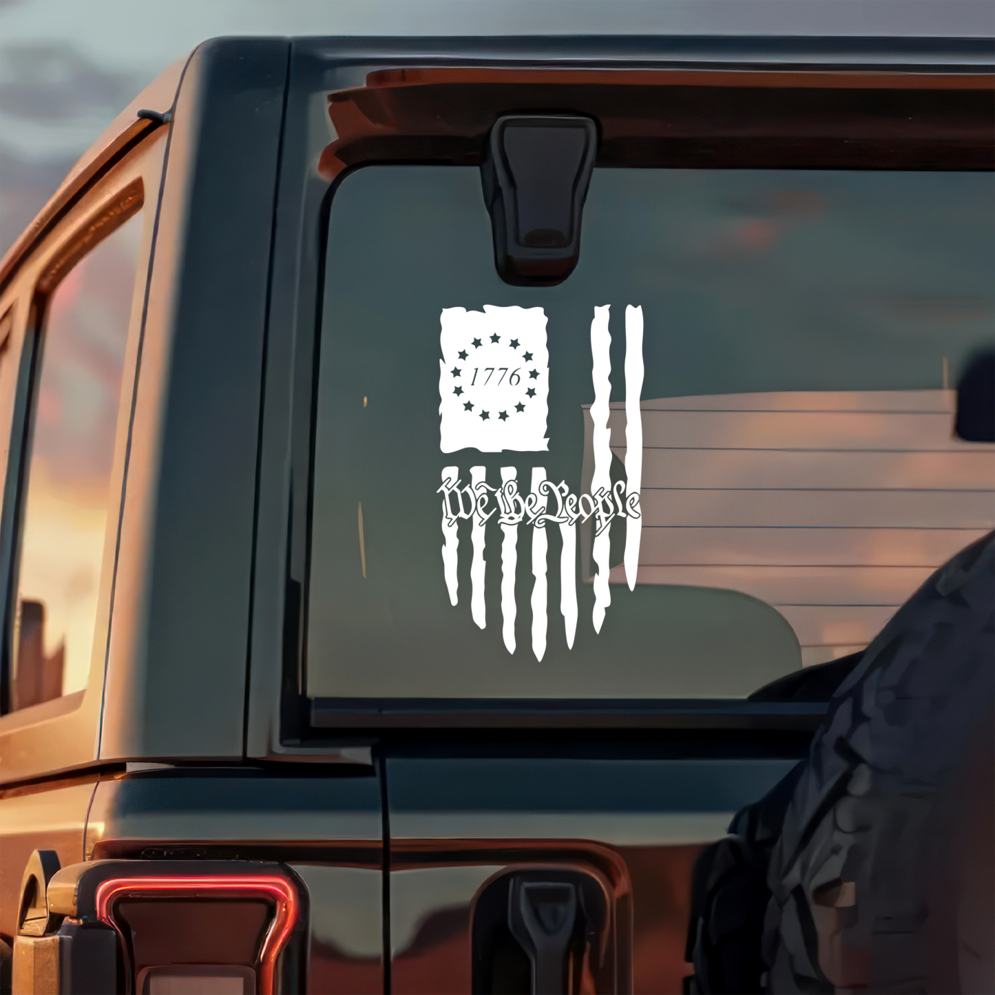 We The People American Flag Car Window Decal Sticker HA75 898986