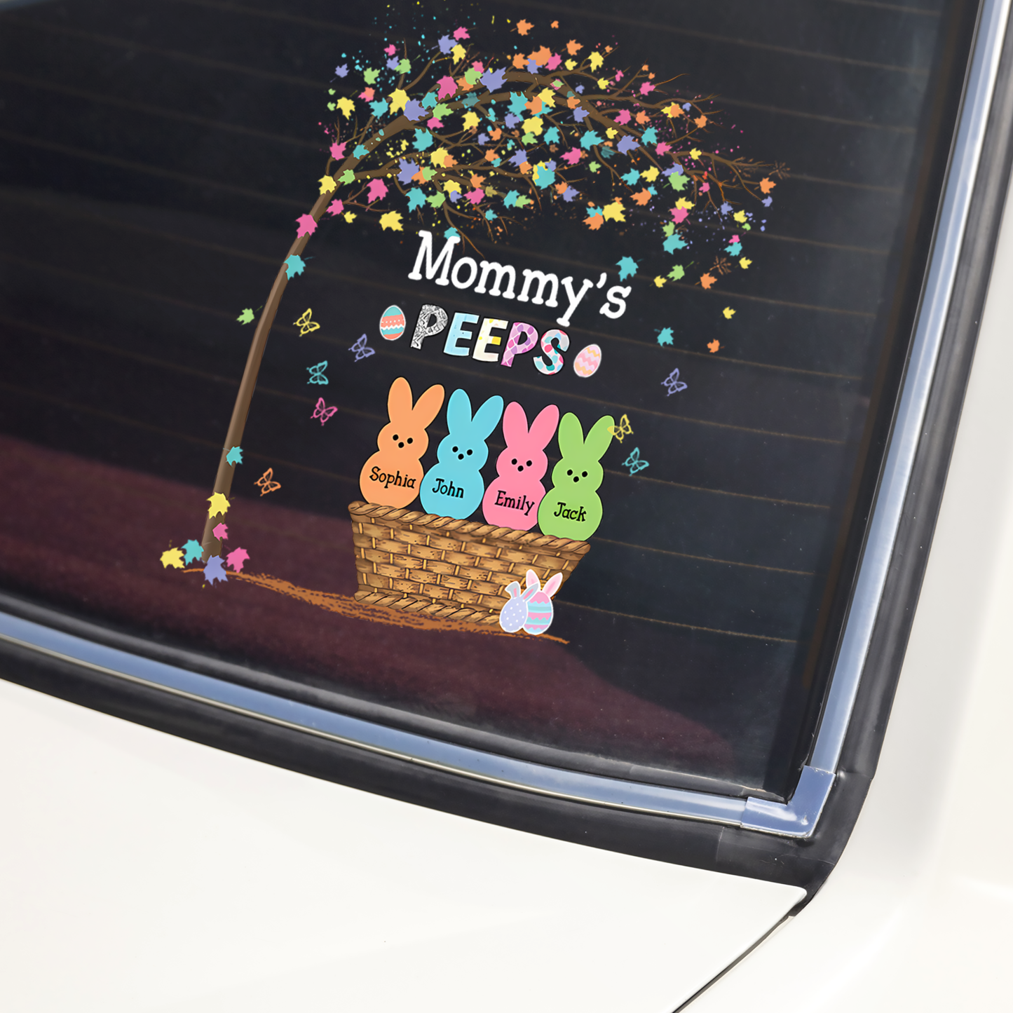Custom Family Bunny Easter Car Window Decal Sticker Family Gift HA75 920026