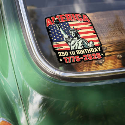 America 250th Birthday 1776 -2026 Car Window Decal Sticker CH07 910154