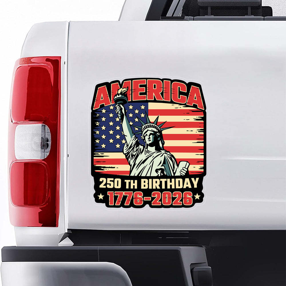 America 250th Birthday 1776 -2026 Car Window Decal Sticker CH07 910154