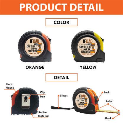 Daddy Fix It - Personalized Custom Tape Measure