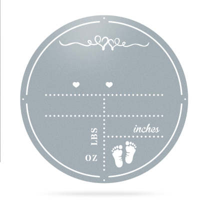 Personalized Birth Stat Announcement Wall Monogram