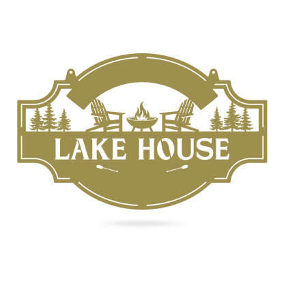 Lake House 3 Line Monogram - Custom Cabin & Lake House Decor