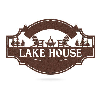 Lake House 3 Line Monogram - Custom Cabin & Lake House Decor