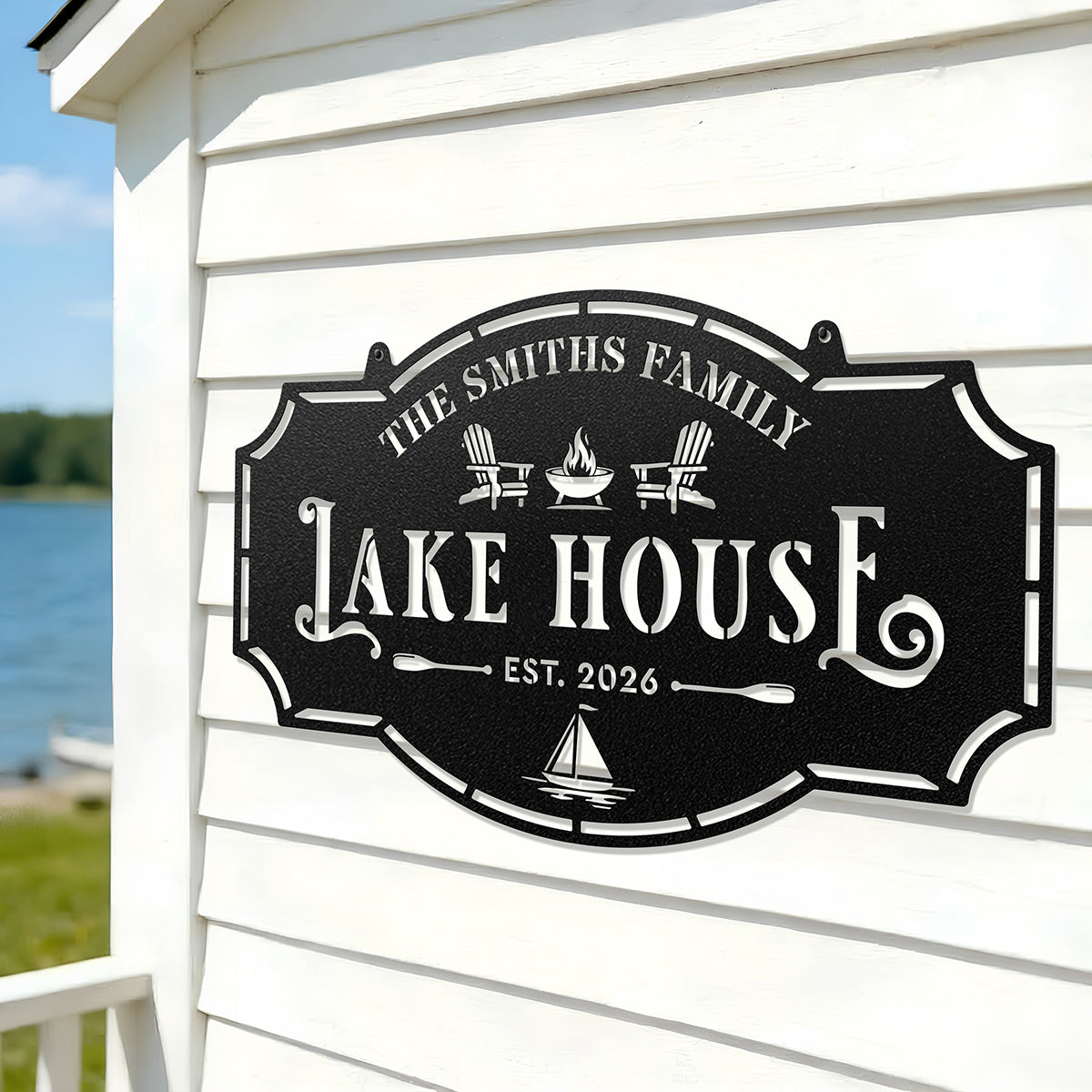 Lake House Monogram -  Custom Cabin & Lake House Decor