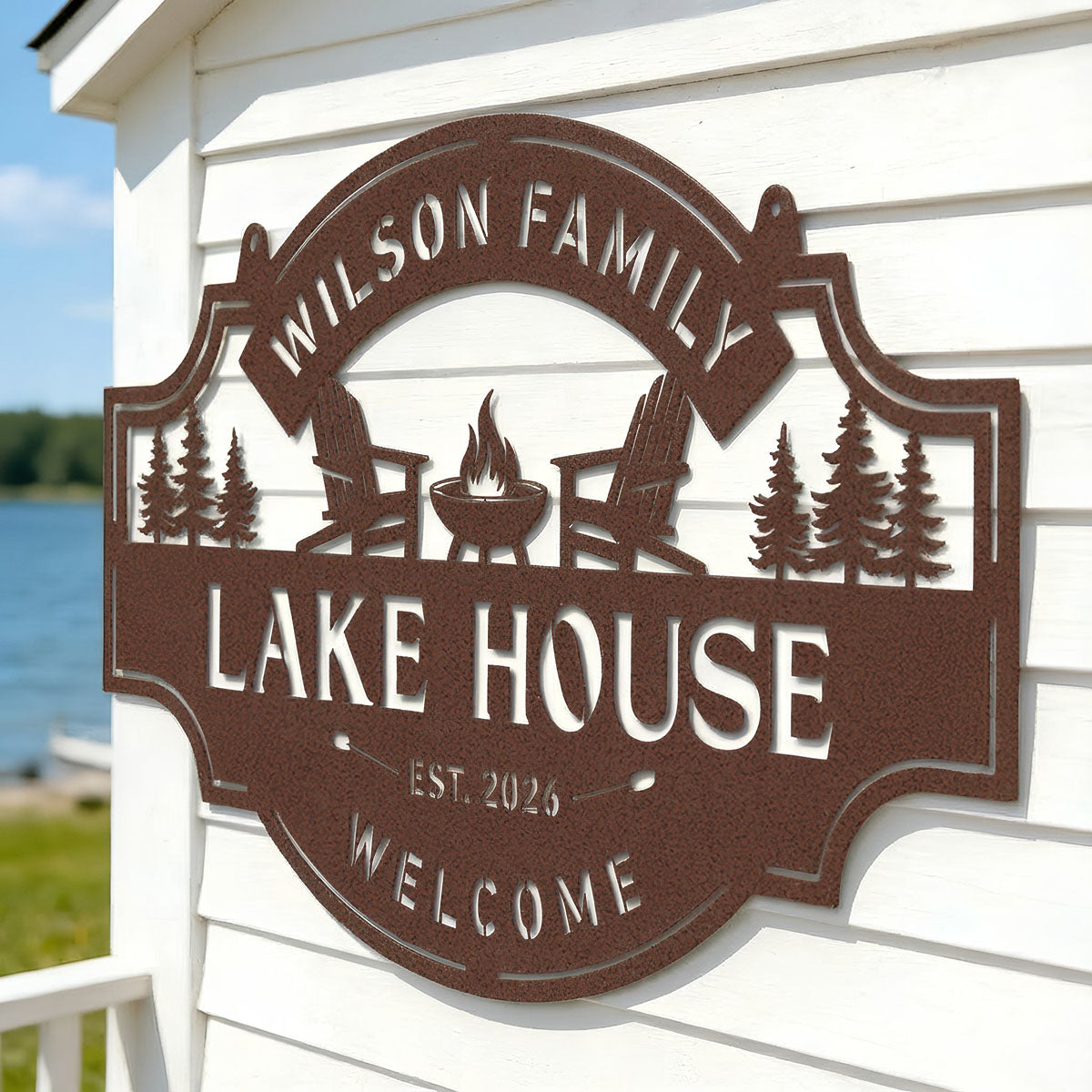 Lake House Monogram -  Custom Cabin & Lake House Decor