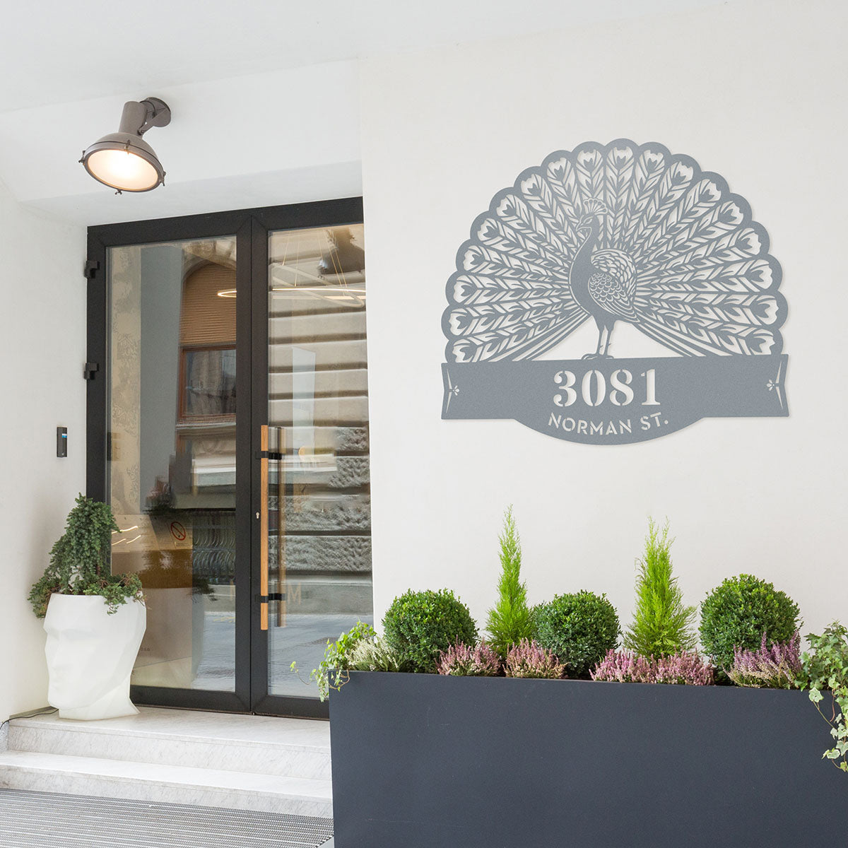 Peacock Address Monogram