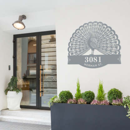 Peacock Address Monogram