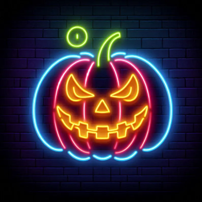 Custom Halloween Neon Wall Sign, Handmade LED Light Up Decor For Holiday & Parties