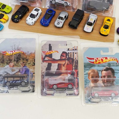 Personalized Dad's Toy Car Gift, Custom Toy Car Display for Papa, Unique Father’s Day Gift, Gift for Uncle, Memory Keepsake Box, Birthday Gift Idea