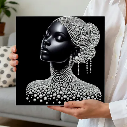 Framed Gracelady - Pearls Painting Kit for Creativity DIY Pearl Dot Crafts for Gift Home Wall Decor 