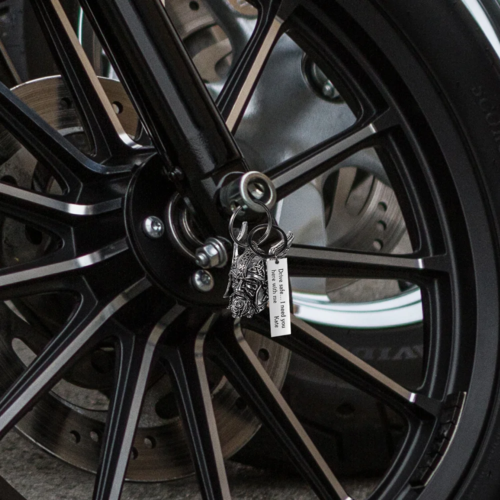 Personalized Odin Viking God Bells Ride Bell Biker Gift Good Luck Charm Key Chain Motorcycle Keychain Jeep Keychain Gremlin Bells for Motorcycle