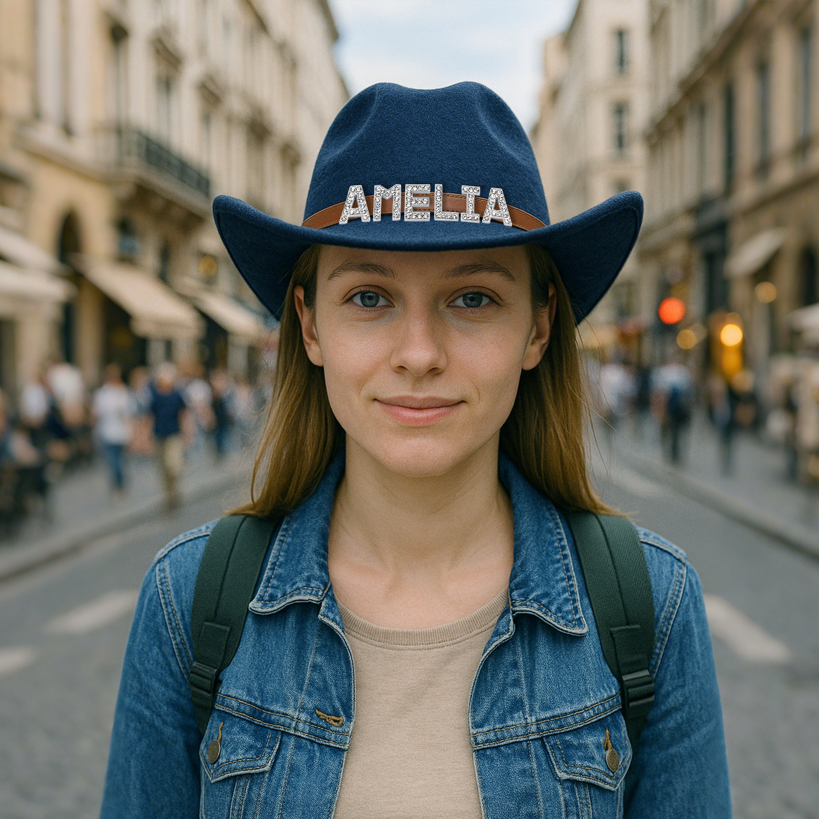 Custom Toddler Cowboy Hat for Kids, Personalized Rhinestone Cowgirl Hat for Girls Boys, Sparkly Cowboy Hat for Women Men