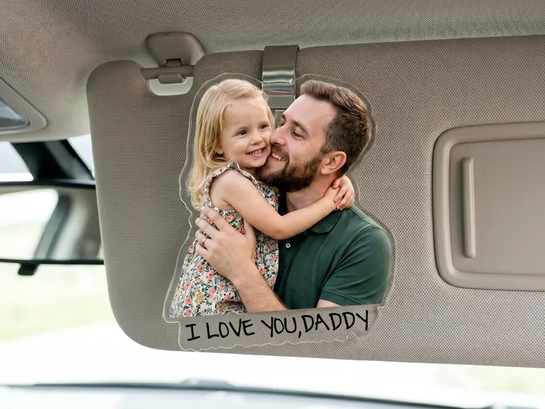 Custom Photo Car Visor Clip – Personalized Car Accessory & Gift Idea