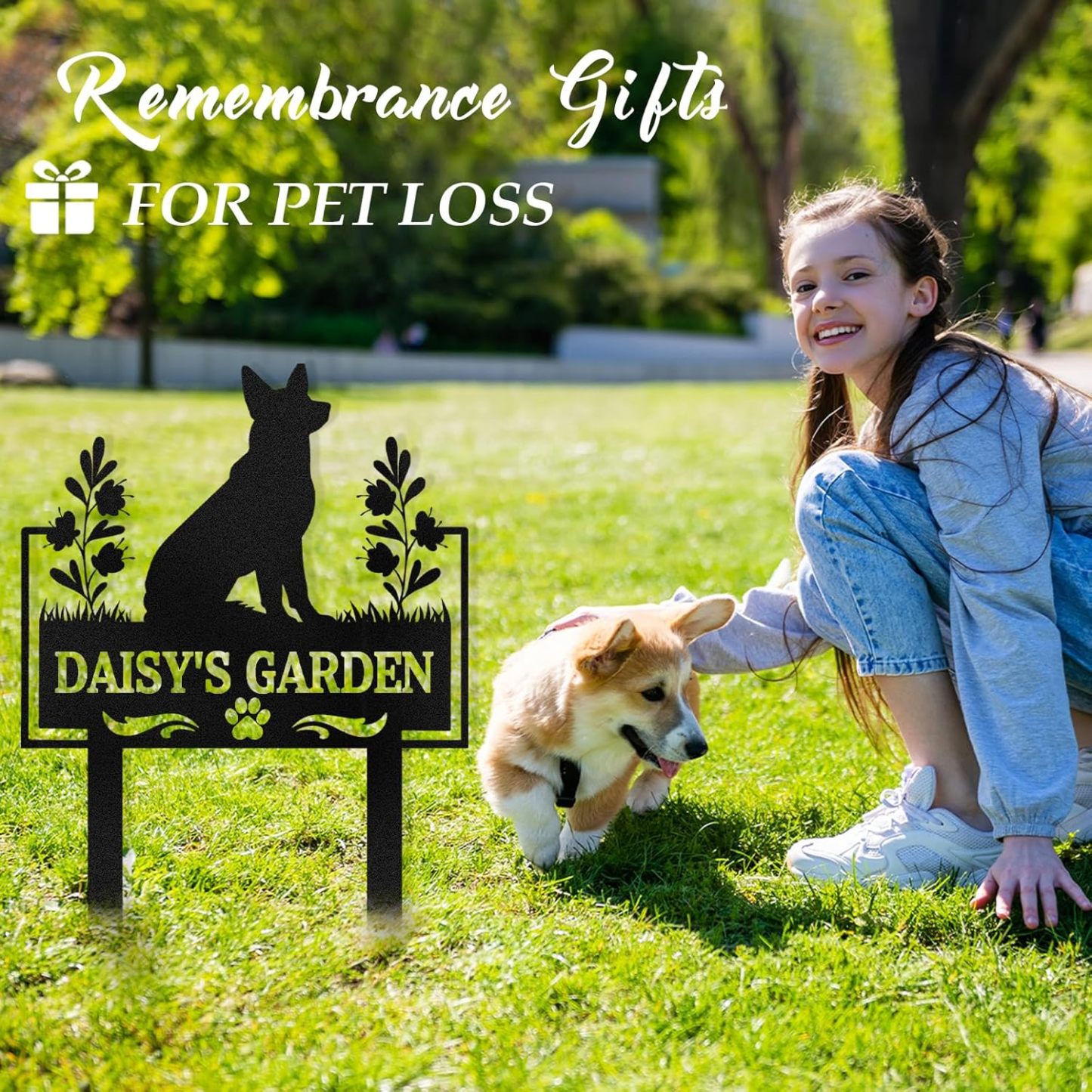 Personalized Pet Memorial Garden Stake, Custom Cat Headstone for Outdoor Decor | Memorial Plaque for Lost Pets-MetalsignX