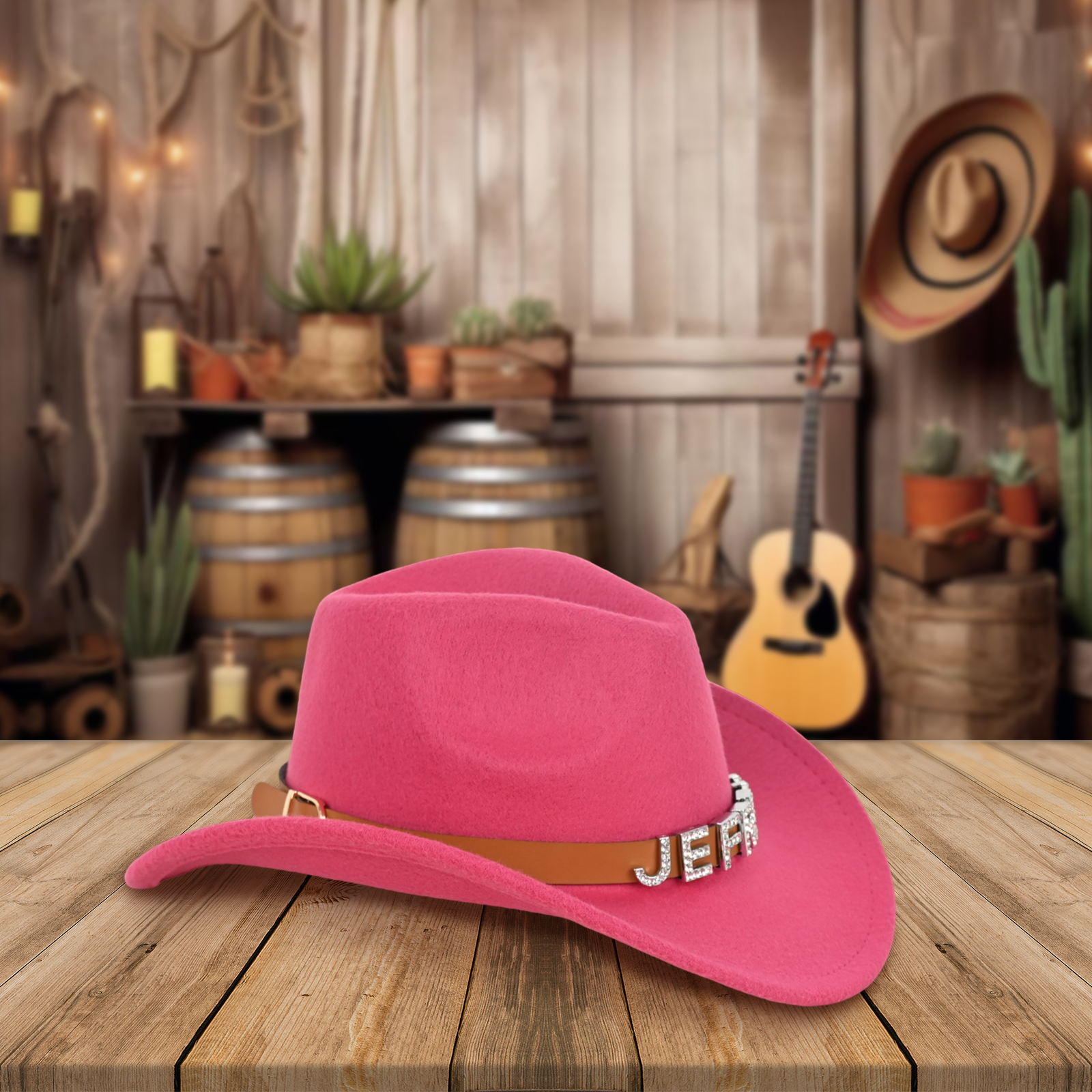 Custom Toddler Cowboy Hat for Kids, Personalized Rhinestone Cowgirl Hat for Girls Boys, Sparkly Cowboy Hat for Women Men