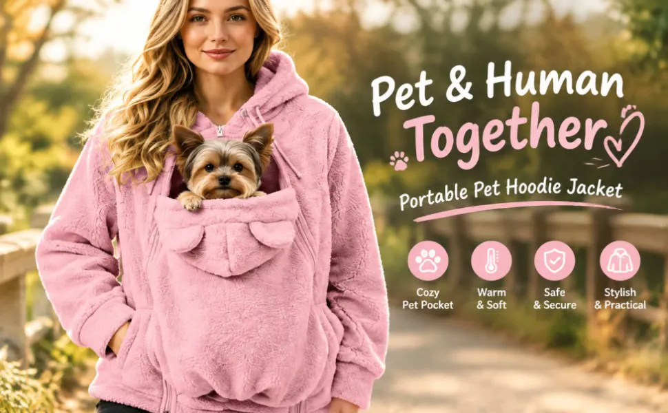hoodie with dog pouch