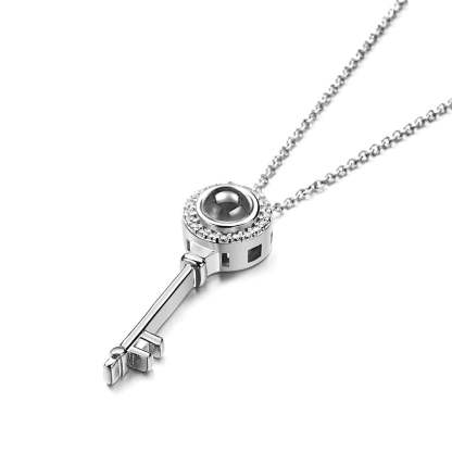 Photo Projection Necklace Personalized Picture Inside Pendant Keepsake Jewelry Trendy Best Friend Gift