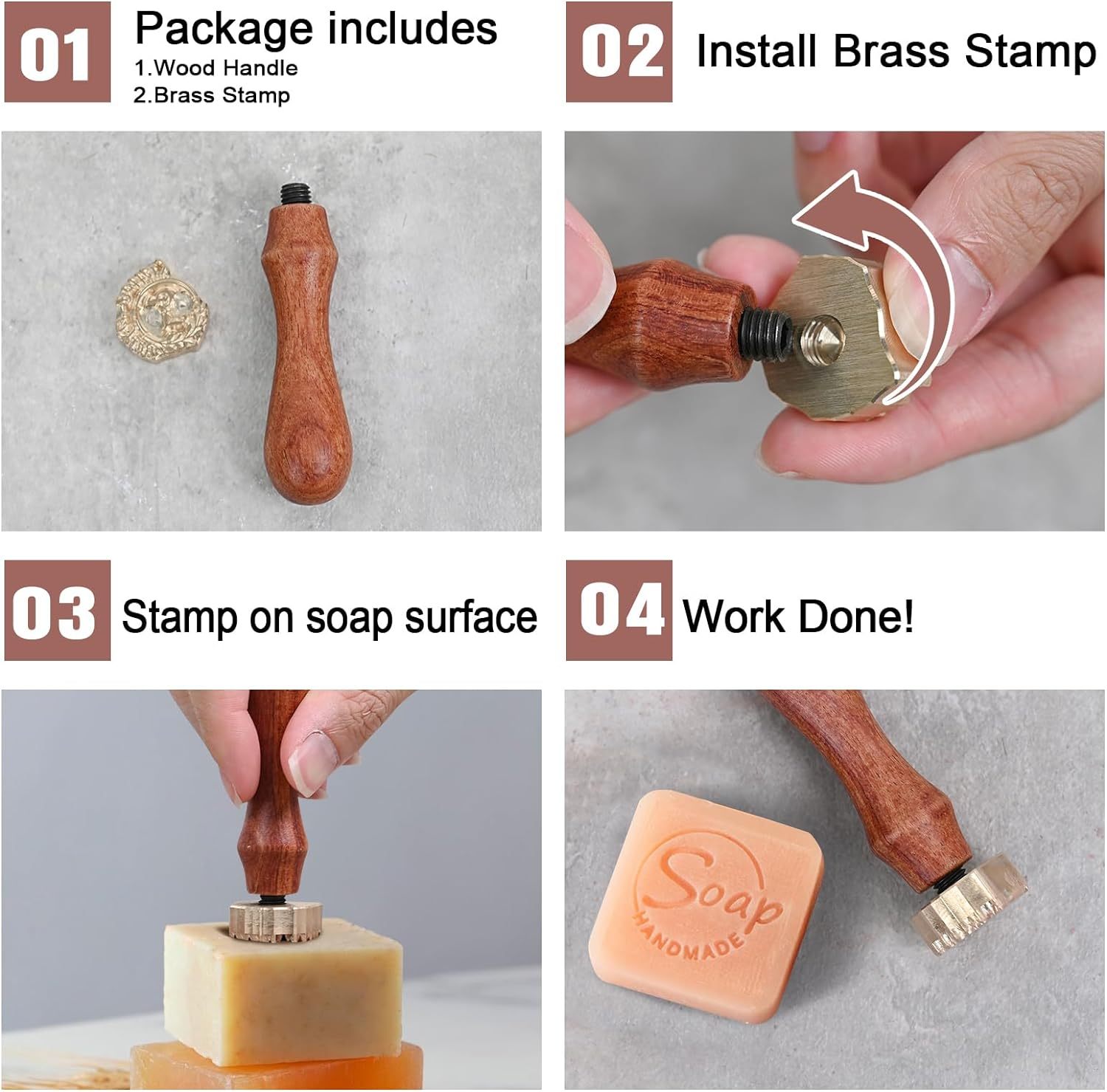 Custom Soap Stamp, DIY Soap Imprint Signature Stamp, Personalized Gift for Soap Crafter