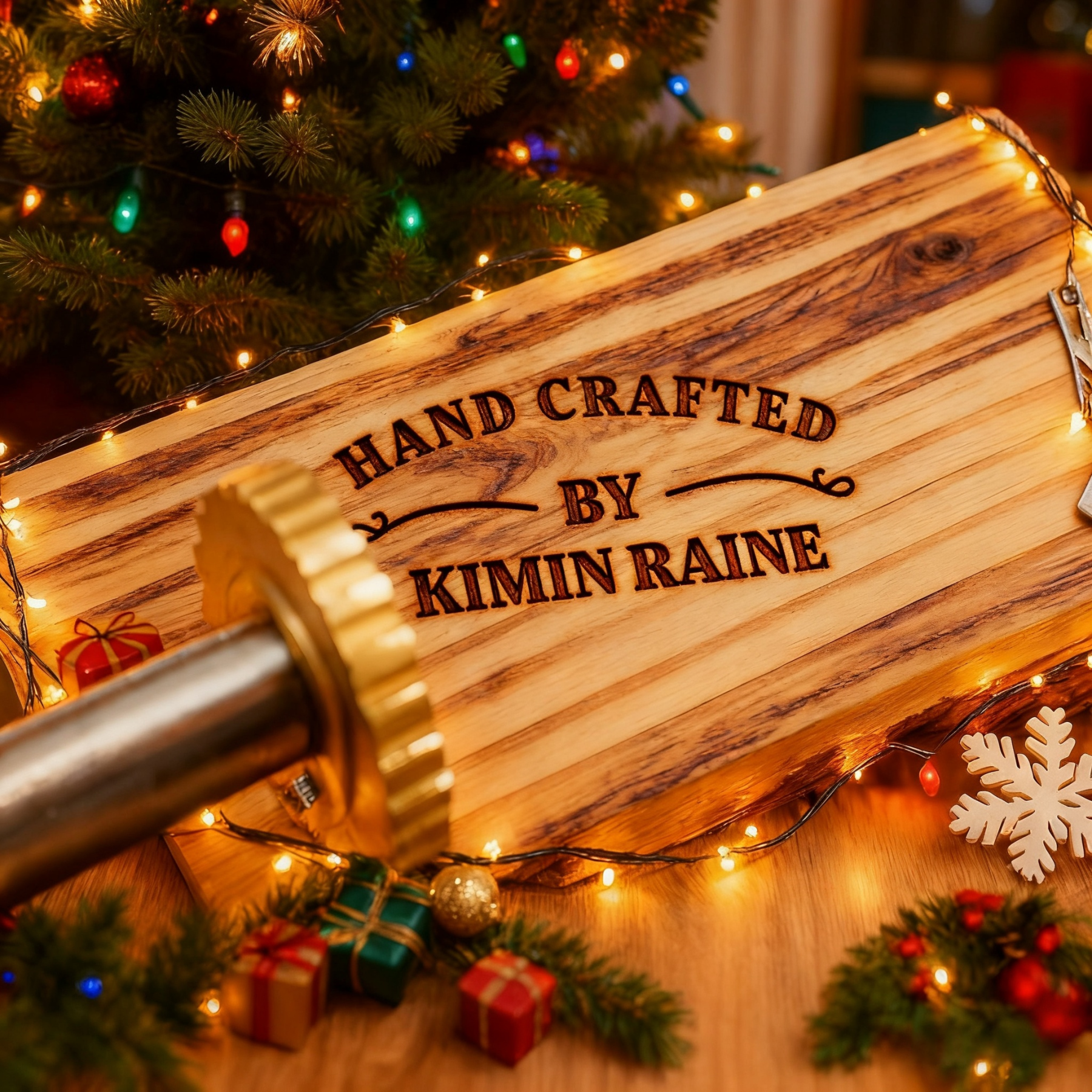 Personalized Branding Iron Christmas Gift, Custom Logo Stamp for Wood, Electric or Manual Branding Tool for Woodworkers