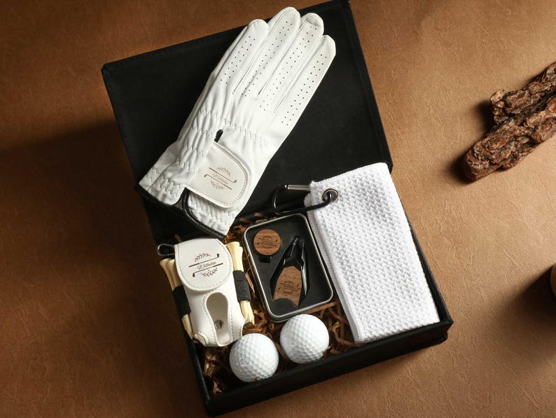 Personalized Golf Gift Set, Gift Set for Golfer, Golf Balls, Golf Bag Tag with Golf Tees, Lawn Tools Ball Markers Set,Golf Gifts for Men