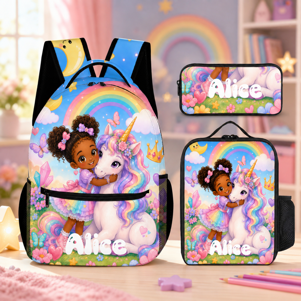 Girl Unicorn Custom Backpack