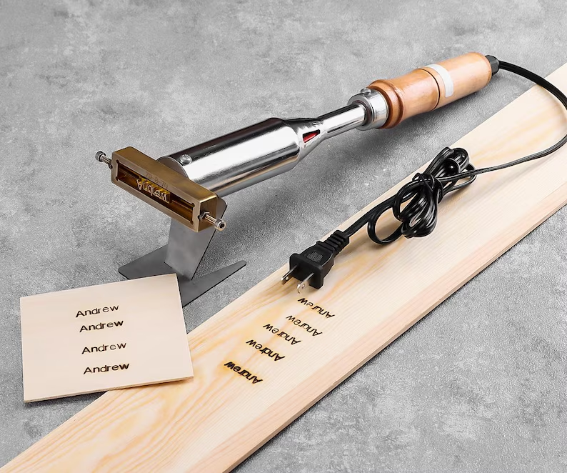 Custom Interchangeable Copper Stamp / Interchangeable Wood Brand Iron Heat Emboss with Letter / Leather stamp sets