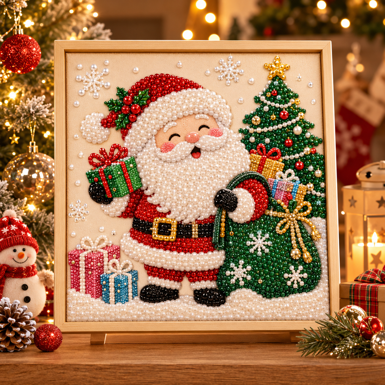 Relaxing & Beginner-Friendly - DIY Christmas Pearl Diamond Painting Art Kit