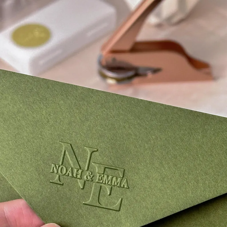 Personalized Wedding Embosser - Custom Monogram Embossing Stamp, Invitation Embosser, Bridal Shower Gift, DIY Gift For Newlywed Couple
