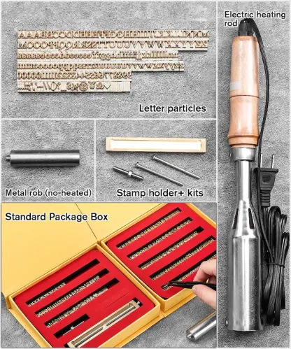 Personalized Branding Iron with Custom Logo, Electric or Manual Options – Ideal for Wood Crafting, DIY Gifts and Workshops