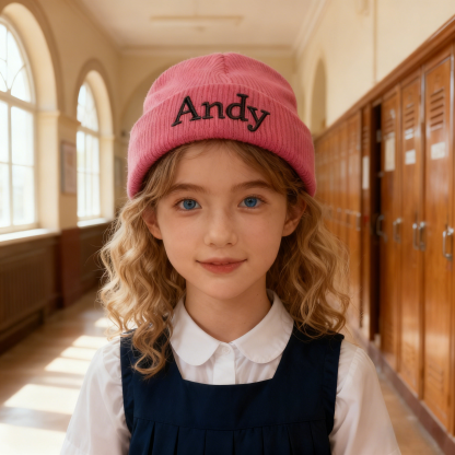 Custom Name Beanie for Kids & Teens – Winter Accessories & Gifts for Kids for School Season