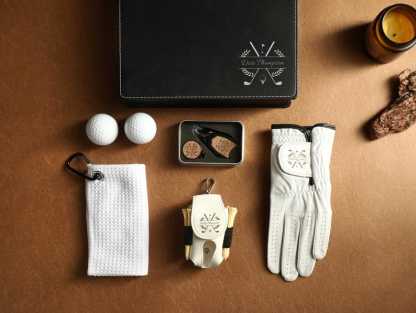 Personalized Golf Gift Set, Gift Set for Golfer, Golf Balls, Golf Bag Tag with Golf Tees, Lawn Tools Ball Markers Set,Golf Gifts for Men