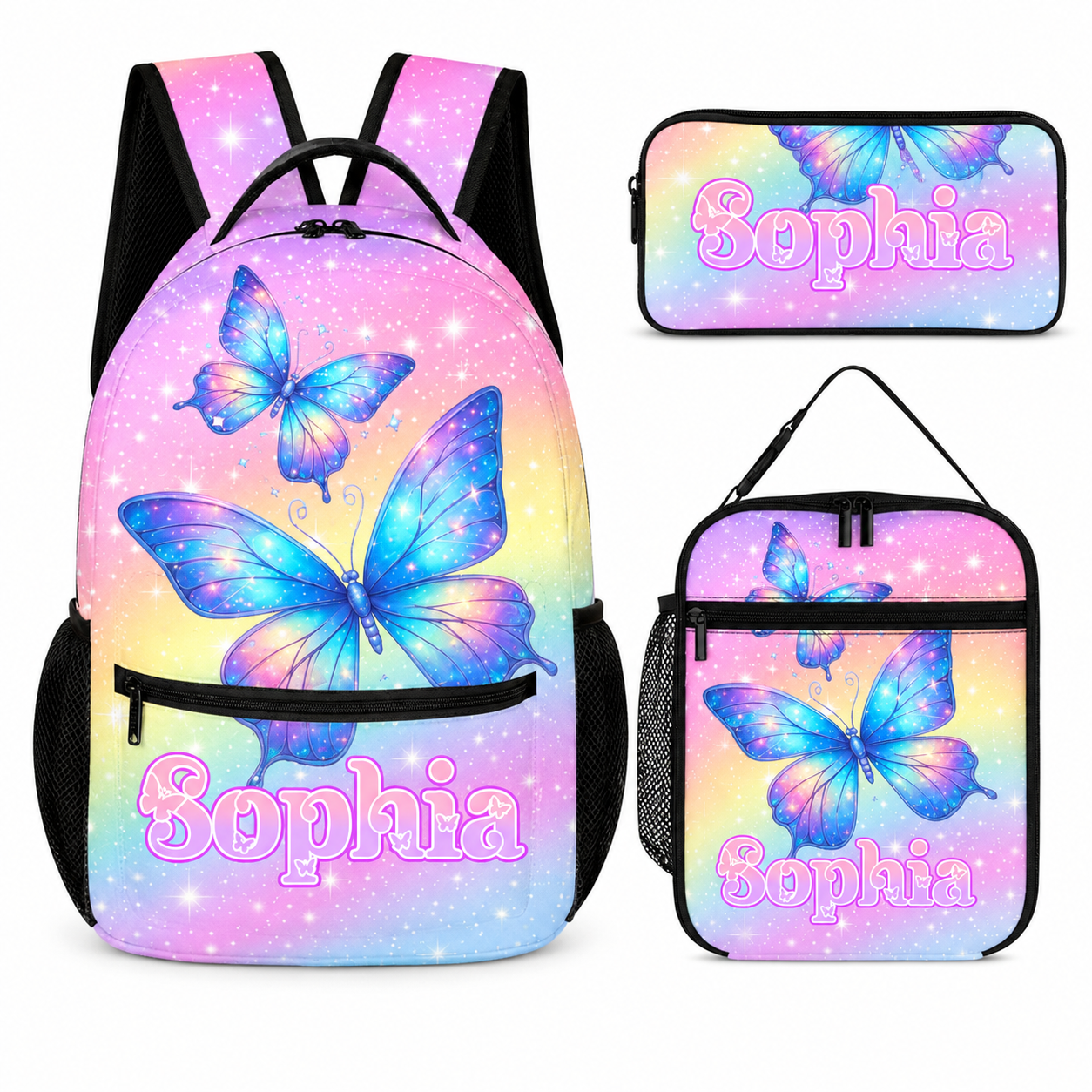 Blingbling Butterfly Customized Backpacks - Start of School Gift for Kids