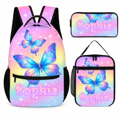 Blingbling Butterfly Customized Backpacks - Start of School Gift for Kids