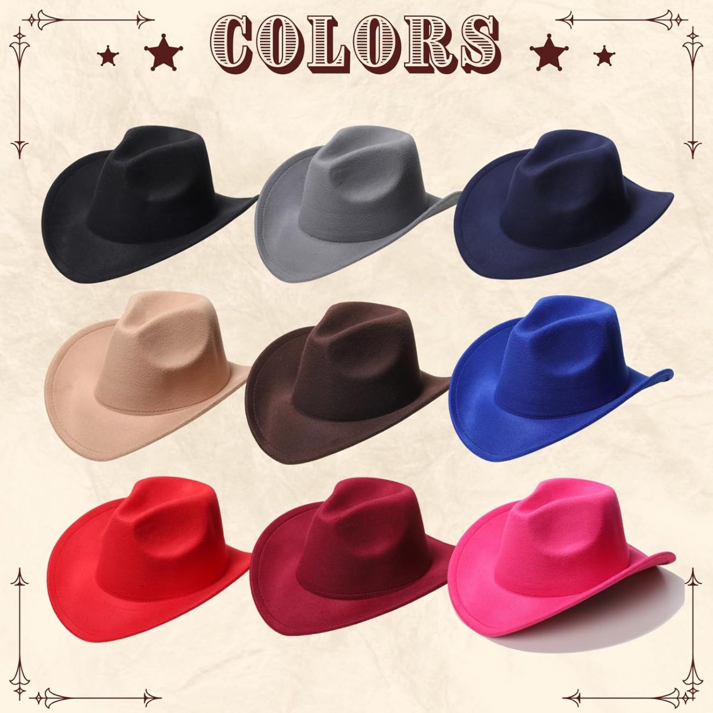 Personalized Cowboy Hat for Toddler Boys Girls, Western Hat for Kids Men Women, Custom Leather Patch Baby Cowgirl Hat